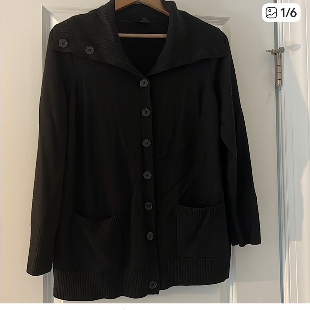 Talbots stylish  thin black sweater